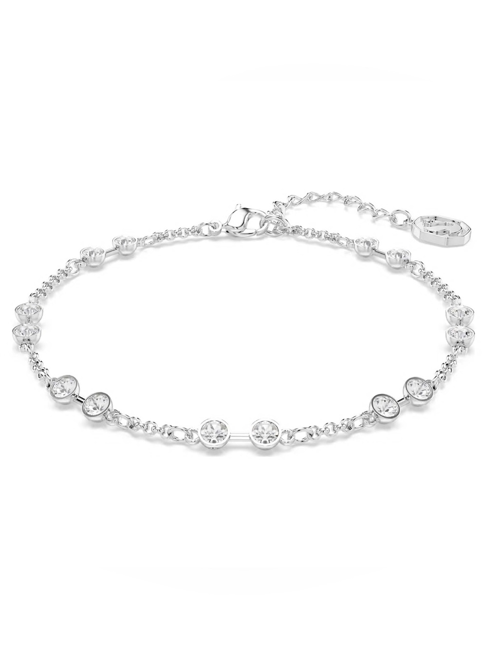 Swarovski Sterling Silver Crystal Station Bracelet